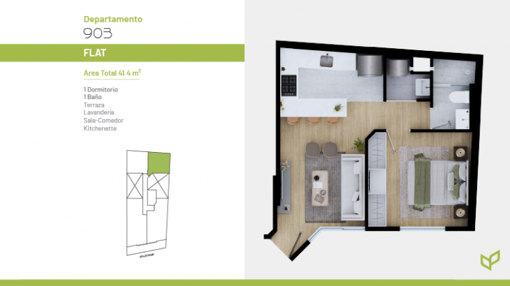 Plano del modelo 903 del proyecto Vivapark 150 en San Miguel