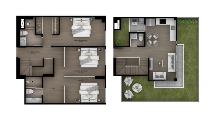 Plano del modelo Tipo 30 del proyecto ACACIAS en Miraflores