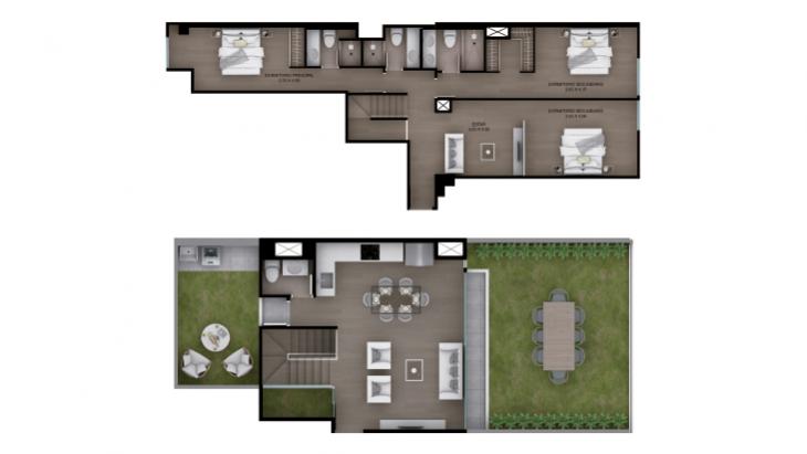 Plano del modelo Tipo 21 del proyecto ACACIAS en Miraflores