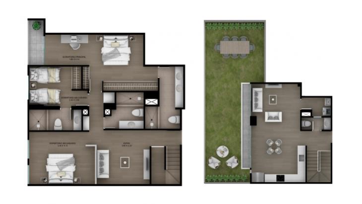 Plano del modelo Tipo 22 del proyecto ACACIAS en Miraflores