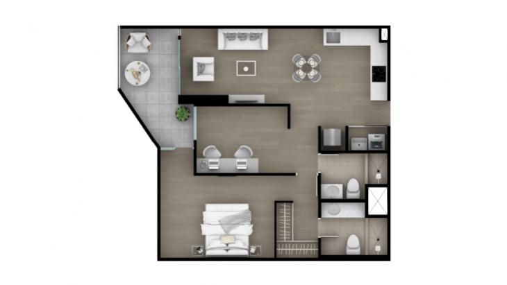 Plano del modelo Tipo 14A del proyecto ACACIAS en Miraflores