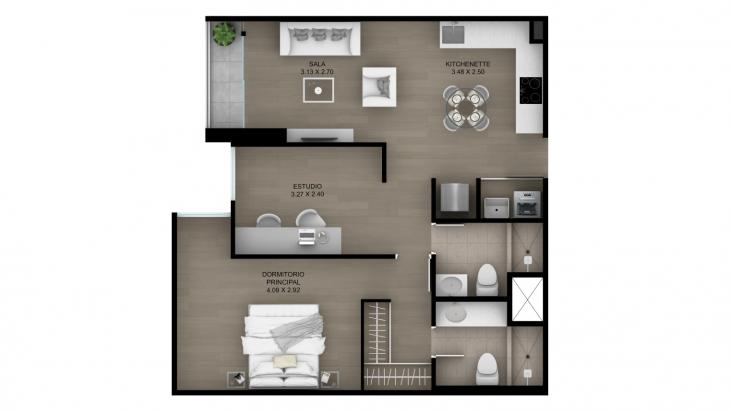 Plano del modelo Tipo 14 del proyecto ACACIAS en Miraflores