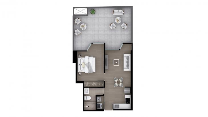 Plano del modelo Tipo 19 del proyecto Grau 10 en Barranco