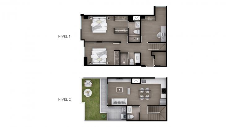 Plano del modelo Tipo 20 del proyecto Grau 10 en Barranco