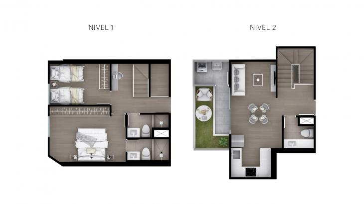 Plano del modelo Tipo 22 del proyecto Grau 10 en Barranco