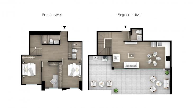 Plano del modelo Tipo 15 del proyecto Ascent en San Isidro