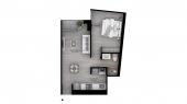 Plano del modelo Tipo B5 del proyecto The Muse en Barranco