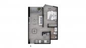 Plano del modelo Tipo B6 del proyecto The Muse en Barranco