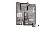 Plano del modelo Tipo B11 del proyecto The Muse en Barranco