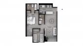 Plano del modelo Tipo B12 del proyecto The Muse en Barranco