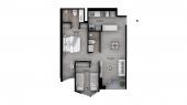 Plano del modelo Tipo B12 X del proyecto The Muse en Barranco
