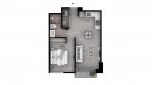 Plano del modelo Tipo B13 del proyecto The Muse en Barranco