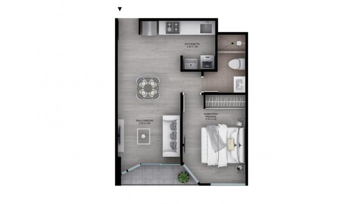 Plano del modelo Tipo B14 X del proyecto The Muse en Barranco
