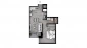Plano del modelo Tipo B15 del proyecto The Muse en Barranco