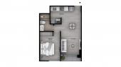 Plano del modelo Tipo B20 del proyecto The Muse en Barranco
