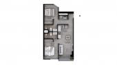 Plano del modelo Tipo B21 del proyecto The Muse en Barranco
