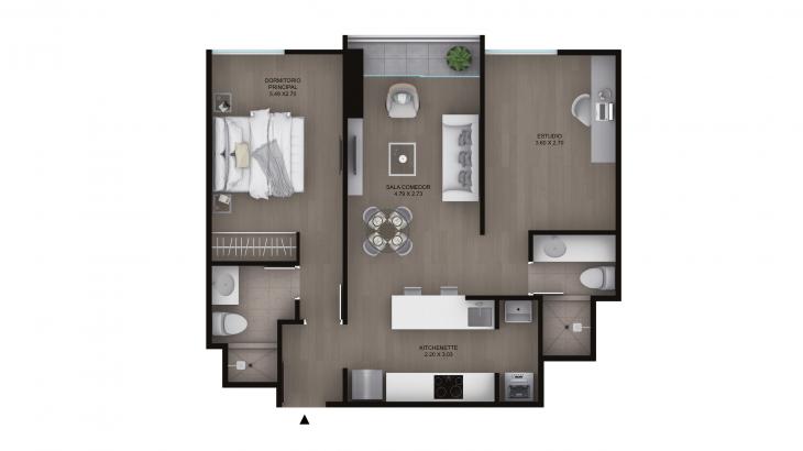 Plano del modelo Tipo A10 del proyecto Legacy en Miraflores