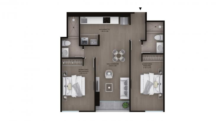 Plano del modelo Tipo A4 del proyecto Legacy en Miraflores