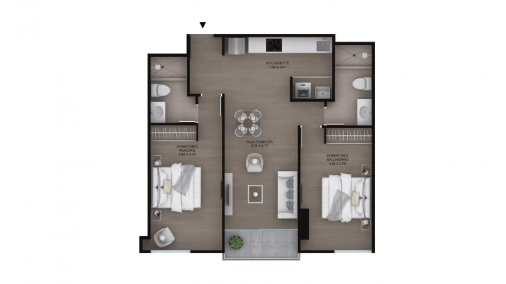 Plano del modelo Tipo A5 del proyecto Legacy en Miraflores