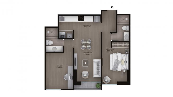 Plano del modelo Tipo B3 del proyecto Legacy en Miraflores