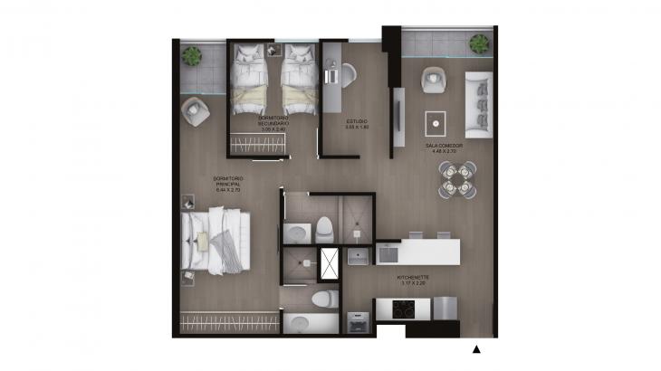 Plano del modelo Tipo B5 del proyecto Legacy en Miraflores