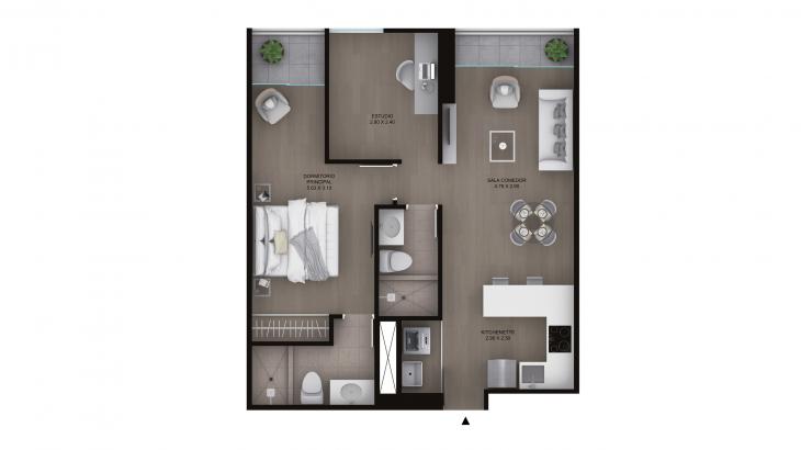 Plano del modelo Tipo B6 del proyecto Legacy en Miraflores