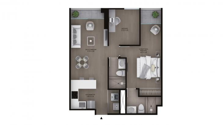 Plano del modelo Tipo B7 del proyecto Legacy en Miraflores