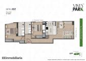 Plano del modelo Dpto. 102 del proyecto Vista Park en Santiago De Surco
