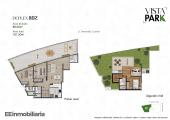 Plano del modelo Duplex 802 del proyecto Vista Park en Santiago De Surco