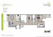 Plano del modelo Típico 01 - A del proyecto Málaga 257 en Santiago De Surco