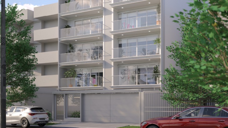 Fachada principal del proyecto Bosquia Living en Santiago De Surco