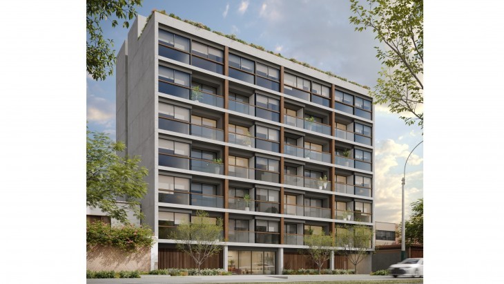 Fachada principal del proyecto MONTELIER en Santiago De Surco