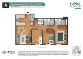 Plano del modelo A del proyecto Supra Tower en San Miguel