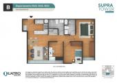 Plano del modelo B del proyecto Supra Tower en San Miguel