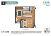 Plano del modelo J del proyecto Supra Tower en San Miguel