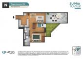 Plano del modelo N del proyecto Supra Tower en San Miguel