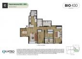 Plano del modelo C del proyecto BIO 430 en Santiago De Surco