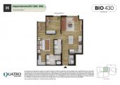 Plano del modelo H del proyecto BIO 430 en Santiago De Surco