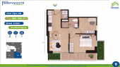 Plano del modelo TIPO 2 - B del proyecto Residencial Salamanca de Monterrico 19 en Ate