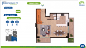 Plano del modelo 1002 del proyecto Residencial Salamanca de Monterrico 19 en Ate