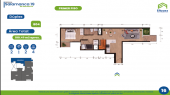 Plano del modelo 804 del proyecto Residencial Salamanca de Monterrico 19 en Ate