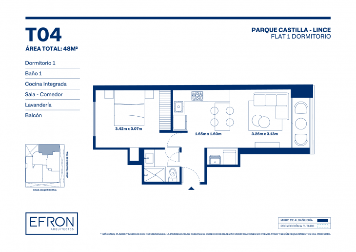 Plano del modelo T04 del proyecto Parque Castilla en Lince