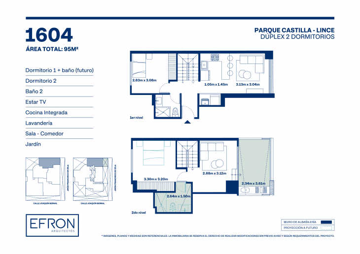 Plano del modelo DX04 del proyecto Parque Castilla en Lince