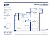 Plano del modelo tipo 2 del proyecto Mendiburu 1290 en Miraflores