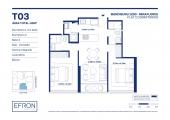 Plano del modelo tipo 3 del proyecto Mendiburu 1290 en Miraflores