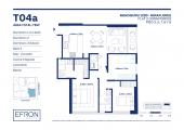 Plano del modelo tipo 4 del proyecto Mendiburu 1290 en Miraflores