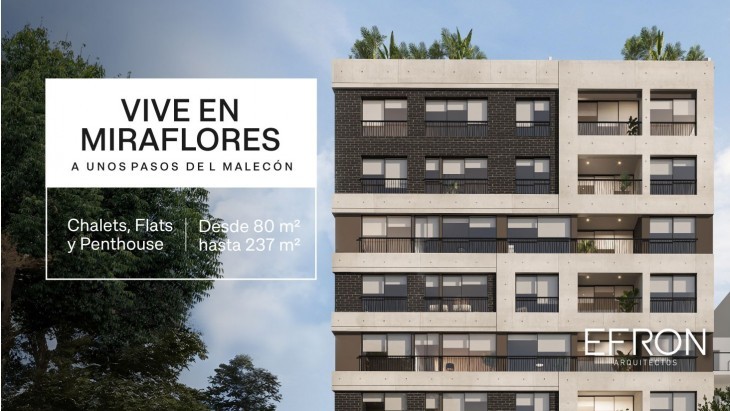 Fachada principal del proyecto Bolognesi 400 en Miraflores