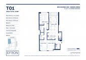 Plano del modelo Tipo 1 del proyecto Bolognesi 400 en Miraflores