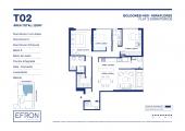 Plano del modelo Tipo 2 del proyecto Bolognesi 400 en Miraflores
