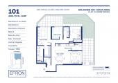 Plano del modelo Tipo 1A del proyecto Bolognesi 400 en Miraflores